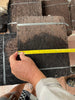 Measuring thickness of the large xaxim tree fern mounting board for durable plant support