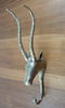 Antique brass impala animal wall hook decorative safari decor wall hook