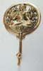 Solid brass meditating Lord Shiva wall hook in silver antique finish showing full circular relief disc Shiva sculpture and single hook — Hindu god brass hook available in silver finish spiritual home decor handmade in Ubud Bali