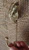 Gold brass seashell wall mounted hook for towel or coat