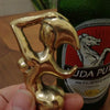 Unique Naked woman silhouette brass bottle opener - Exquisite Handcrafted Art Piece