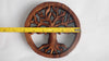 Tree of life mandala, wooden medallion hand carved tree