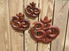 Wooden hand carved Om symbol 3 sizes