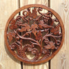 Wood carved grape vine medallion, beautiful hand carved