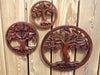 Grape tree  of life mandala, wooden medallion