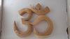 Wooden hand carved wood Om symbol 3 sizes