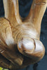 Peace decorative teak hand